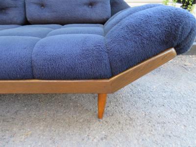 Adrian Pearsall Wonderful Adrian Pearsall Style Tufted Gondola Sofa Walnut Mid Century Modern