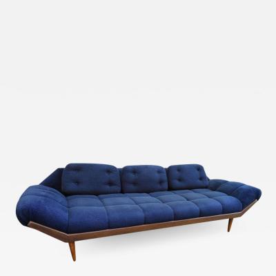 Adrian Pearsall Wonderful Adrian Pearsall Style Tufted Gondola Sofa Walnut Mid Century Modern