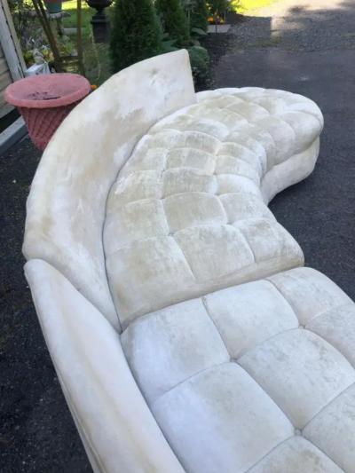 Adrian Pearsall Wonderful Curved Serpentine Two Piece Adrian Pearsall Style Sectional Sofa