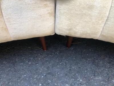 Adrian Pearsall Wonderful Curved Serpentine Two Piece Adrian Pearsall Style Sectional Sofa