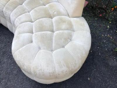 Adrian Pearsall Wonderful Curved Serpentine Two Piece Adrian Pearsall Style Sectional Sofa