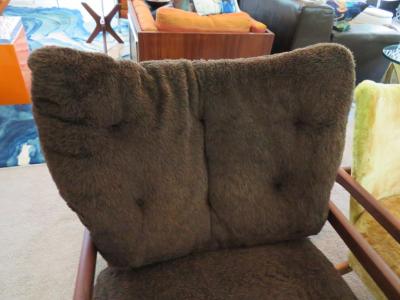 Adrian Pearsall Wonderful Pair of Adrian Pearsall Sculptural Walnut Lounge Chairs plus Ottoman