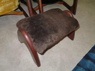 Adrian Pearsall Wonderful Pair of Adrian Pearsall Sculptural Walnut Lounge Chairs plus Ottoman