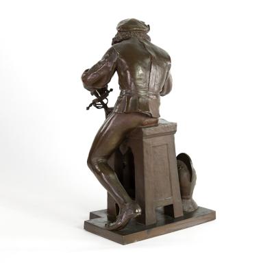 Adrien Etienne Gaudez Cast Bronze Sculpture Of A Bladesmith Signed Gaudez French Circa 1885 