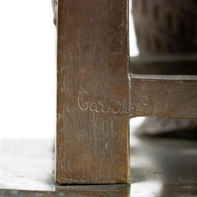 Adrien Etienne Gaudez Cast Bronze Sculpture Of A Bladesmith Signed Gaudez French Circa 1885 