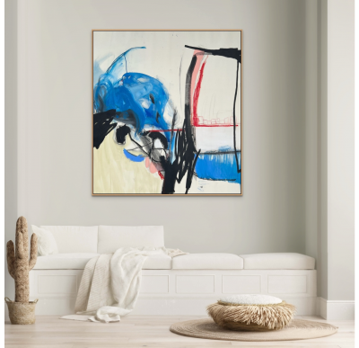 Adrienn Krahl My black greyhound Abstract painting 2023