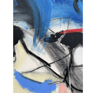 Adrienn Krahl My black greyhound Abstract painting 2023
