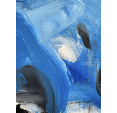 Adrienn Krahl My black greyhound Abstract painting 2023
