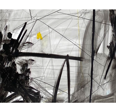 Adrienn Krahl Oscillating resonance Abstract painting 2021