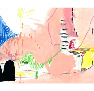 Adrienn Krahl Pink heights Abstract Painting 2021