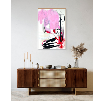 Adrienn Krahl Red Monologue Abstract painting 2023
