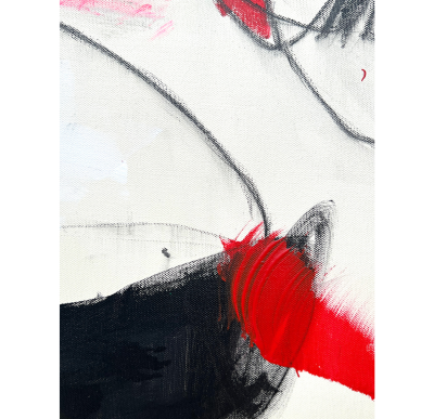 Adrienn Krahl Red Monologue Abstract painting 2023