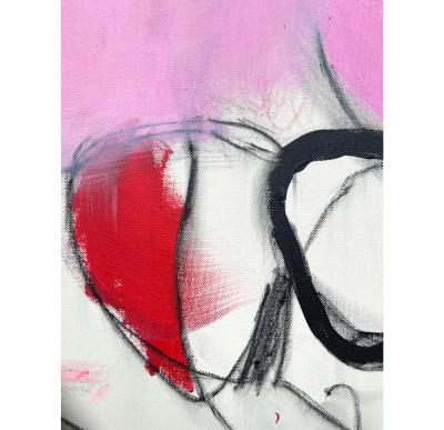 Adrienn Krahl Red Monologue Abstract painting 2023