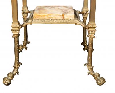 Aesthetic Brass And Onyx Plant Stand