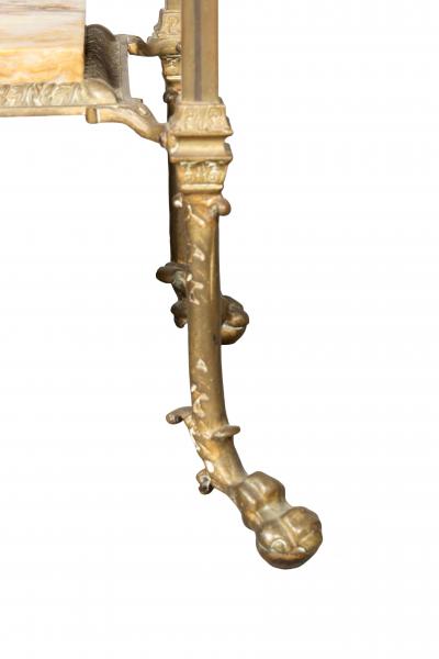 Aesthetic Brass And Onyx Plant Stand