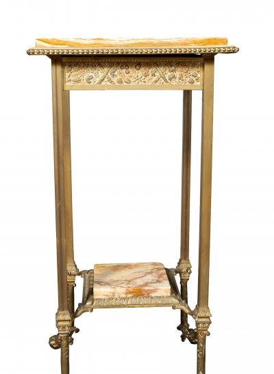 Aesthetic Brass And Onyx Plant Stand