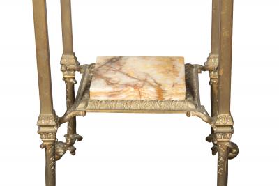 Aesthetic Brass And Onyx Plant Stand