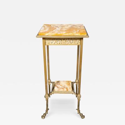 Aesthetic Brass And Onyx Plant Stand