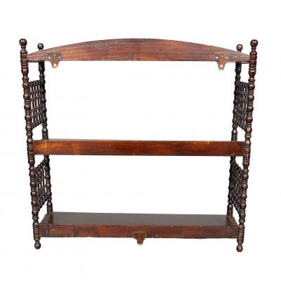 Aesthetic Mahogany Hanging Shelf