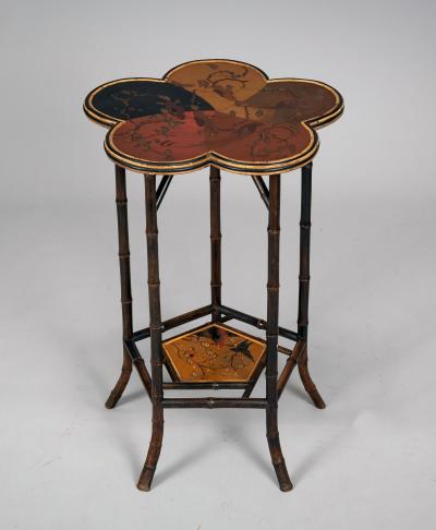 Aesthetic Movement Scalloped Top Faux Bamboo Table