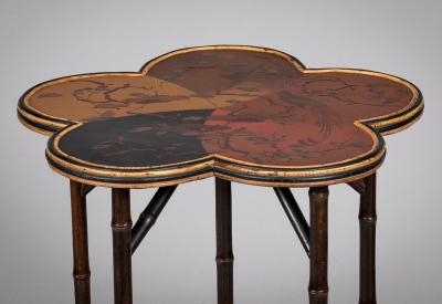 Aesthetic Movement Scalloped Top Faux Bamboo Table