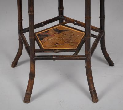 Aesthetic Movement Scalloped Top Faux Bamboo Table