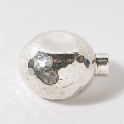 Aesthetic Movement Signed Whiting Sterling Silver Ball Form Scent Flask