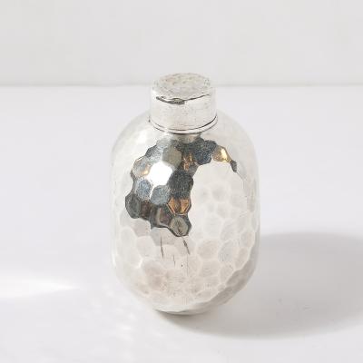 Aesthetic Movement Signed Whiting Sterling Silver Ball Form Scent Flask