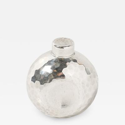 Aesthetic Movement Signed Whiting Sterling Silver Ball Form Scent Flask