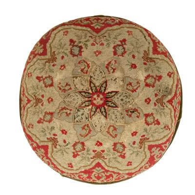 Aesthetics Movement Faux Bamboo Needlepoint Stool
