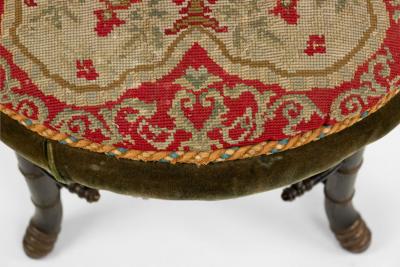 Aesthetics Movement Faux Bamboo Needlepoint Stool