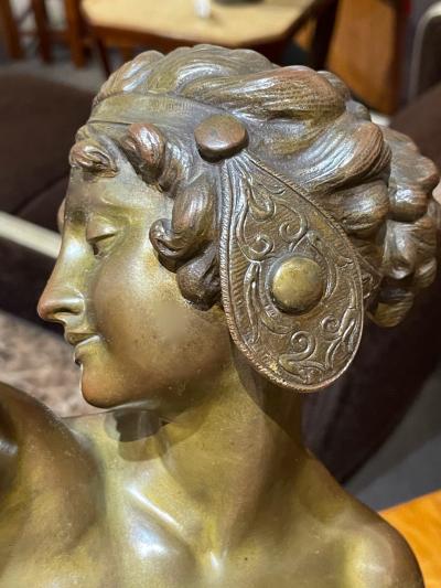 Affortunato Gory Art Deco Nude Bronze Sculpture by Affortunato Gory