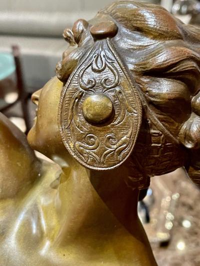 Affortunato Gory Art Deco Nude Bronze Sculpture by Affortunato Gory