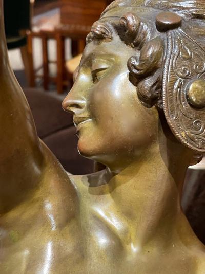 Affortunato Gory Art Deco Nude Bronze Sculpture by Affortunato Gory