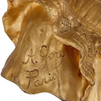 Affortunato Gory French gilt bronze and marble bust sculpture by Gory