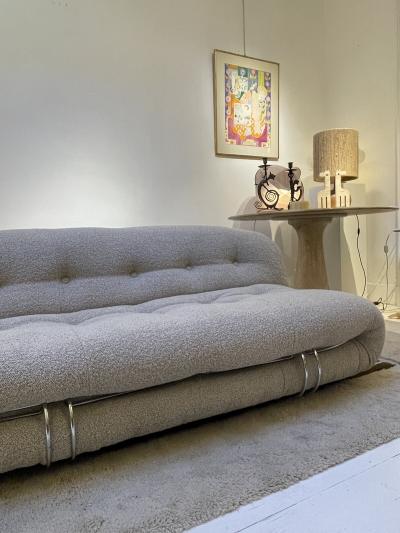 Afra Tobia Scarpa 1970s Italian Mid Century Modern Soriana Sofa by Afra Tobia