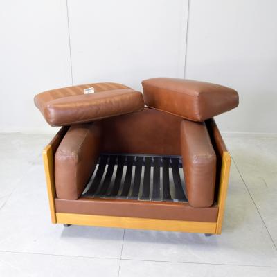 Afra Tobia Scarpa Afra Tobia Scarpa 920 Armchair for Cassina in Cognac Leather