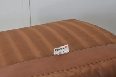 Afra Tobia Scarpa Afra Tobia Scarpa 920 Armchair for Cassina in Cognac Leather