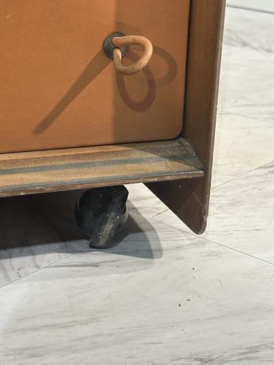 Afra Tobia Scarpa Afra Tobia Scarpa Artona Sideboard in Walnut and Leather Maxalto 1970s