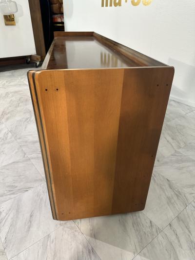 Afra Tobia Scarpa Afra Tobia Scarpa Artona Sideboard in Walnut and Leather Maxalto 1970s