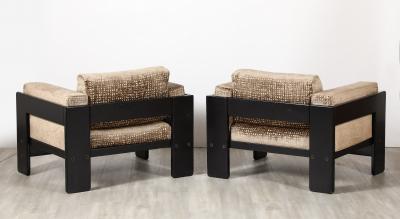 Afra Tobia Scarpa Afra Tobia Scarpa Bastiano Pair of Lounge Chairs by Gavina Italy 1960