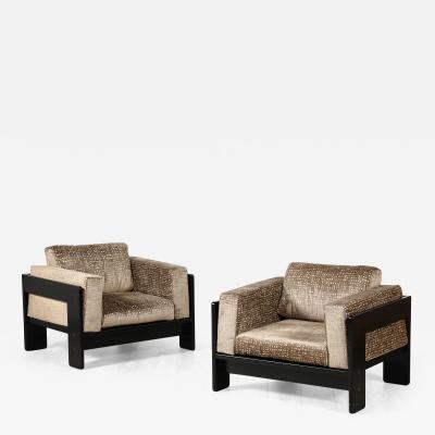 Afra Tobia Scarpa Afra Tobia Scarpa Bastiano Pair of Lounge Chairs by Gavina Italy 1960