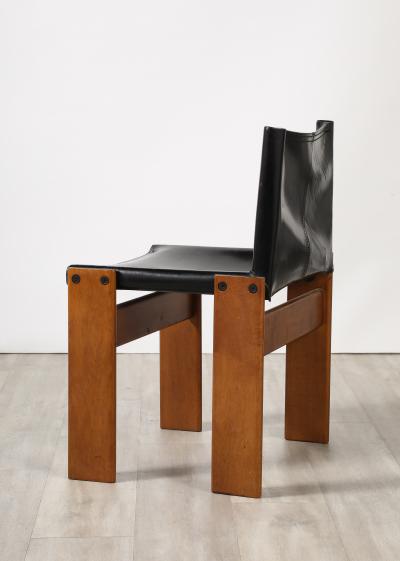 Afra Tobia Scarpa Afra Tobia Scarpa Monk Set of Six Dining Chairs for Molteni 1974