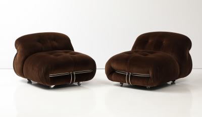Afra Tobia Scarpa Afra Tobia Scarpa Soriana Pair of Chairs for Cassina Italy 1969