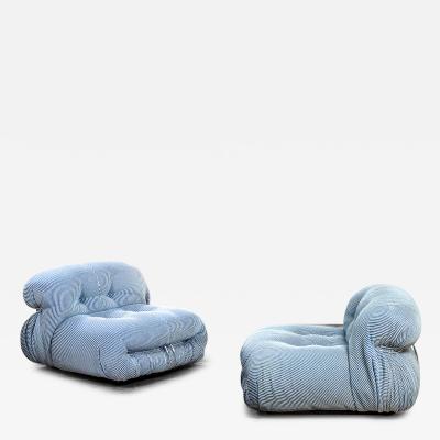 Afra Tobia Scarpa Afra Tobia Scarpa for Cassina Pair of Armchairs mod Soriana