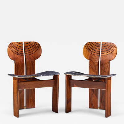 Afra Tobia Scarpa Afra Tobia Scarpa for Maxalto Africa Mid Century Chairs Pair