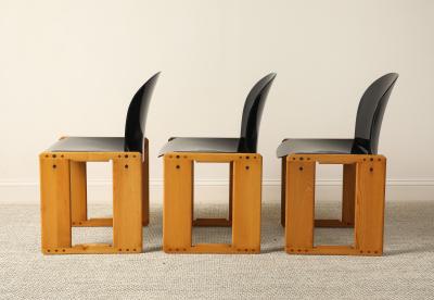 Afra Tobia Scarpa Afra and Tobia Scarpa B B Italia Set of Six Dialogo Dining Chairs 1973