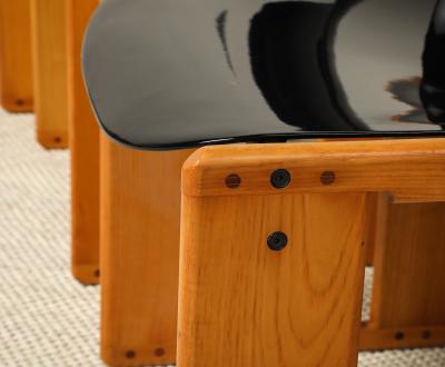 Afra Tobia Scarpa Afra and Tobia Scarpa B B Italia Set of Six Dialogo Dining Chairs 1973