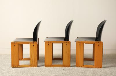 Afra Tobia Scarpa Afra and Tobia Scarpa B B Italia Set of Six Dialogo Dining Chairs 1973