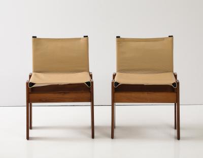 Afra Tobia Scarpa Afra and Tobia Scarpa Pair of Monk Chairs for Molteni Italy circa 1974